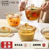 VISIONS康宁餐具玻璃炖盅一人食小炖煮粥锅隔水炖锅带盖碗燕窝蒸蛋羹碗 【升级双耳玻璃炖盅】 400ml 新品