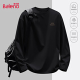 班尼路（Baleno）纯棉上衣男春秋季男女同款时尚休闲百搭衣服宽松透气圆领长袖T恤