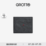个乐经典羊皮短款钱包手工真皮多卡位卡夹卡包情侣礼物 经典黑（木马）