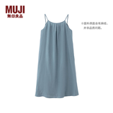 MUJI 女式 汉麻水洗吊带连衣裙 女装裙子连身裙 26年夏季 BC2S2A6S 蓝色 M （160/84A）