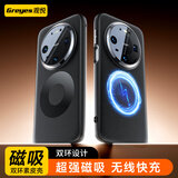 观悦【霍尔磁吸丨轻奢双环素皮】适用华为mate80手机壳Mate80pro素皮保护套Max超薄真皮手感防摔款