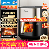 美的（Midea）空气炸锅 蒸烤一体 【价保618】 上下双热源免翻面 多功能家用 实用大容量6L 金属内腔KZC6054
