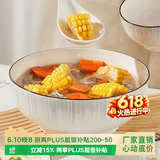 尚行知是碗饭碗家用碗盘餐具陶瓷釉下彩盘子菜碟面碗北欧微波炉用2026新款 8英寸汤碗-1个