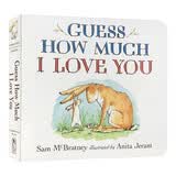 英文原版 猜猜我有多爱你 Guess how much I love you 父爱启蒙 宝宝情商学习 纸板书