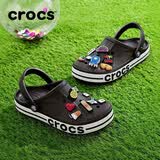 卡骆驰（CROCS）贝雅卡骆班洞洞鞋|205089 黑色/白色-066   37 /38(230mm)  