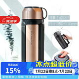 乐扣乐扣（LOCK&LOCK）保温壶304不锈钢保温保冷水壶户外露营旅行壶1.8L金色