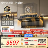 海尔（Haier）麦浪海鲸抽吸排油烟机C61Max+H70D顶侧双吸家用30大吸力 上门安装以旧换新搭72%热效定时联动套装