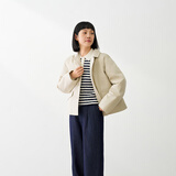 MUJI女式 木棉混 棉服夹克 女款外套女装上衣 外衣 BD12GA6S 象牙色 M (160/84A)