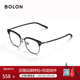 BOLON暴龙眼镜近视眼镜框轻商务眉架光学镜男女款可配依视路片BJ6105 B10-深枪/亮黑 单镜框