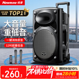 纽曼B12广场舞音响12英寸户外大音量蓝牙拉杆音箱大功率便携式移动演出k歌低音炮地摊摆摊喇叭双麦版