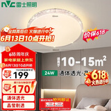 雷士（NVC）吸顶灯卧室餐厅客厅现代轻奢仿水晶灯24W三色调光