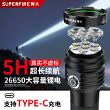 神火（SupFire）手电筒定焦强光长续航亮远射小型迷你便捷家用充电照明户外应急灯