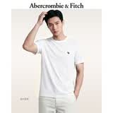 Abercrombie & Fitch经典小麋鹿图案情侣柔软纯棉短袖T恤上衣26春夏男装124-6014 白色 L (180/108A)