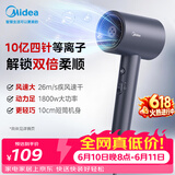 美的（Midea）10亿等离子护发电吹风 家用负离子吹风筒 1800W大功率快干不伤发便携吹风机FJ309节日礼物 价保618