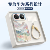 XP适用华为nova16pro手机壳新款镜头全包nova16ultra保护壳防摔硅胶男女高级带挂绳-古董白国风山水