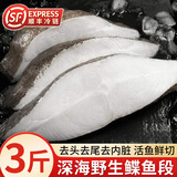 深海鲽鱼身段蝶鱼中段碟鱼大号新鲜冷冻海水鱼偏口鱼鸦片鱼比目鱼 精选鲽鱼身切段 1500g