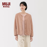 MUJI 女式 抓绒 开衫 外套 外衣 长袖 25年冬季 女装 BB2T4C5A 烟熏粉色 M （160/84A）