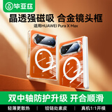 毕亚兹【合金镜头】适用华为puraxmax/典藏版手机壳磁吸 pura x max保护套散热超薄透明双边全包清爽防摔