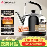 志高（CHIGO）烧水壶电热水壶保温全自动恒温开水壶家用商用304不锈钢5L大容量电水壶煮水壶 WM-150C
