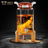 麦欧力（MYONLY）泡酒容器泡酒瓶加厚酒瓶家用带龙头泡酒罐玻璃酒坛密封药酒瓶 全密封20斤(10升)升级瓷芯龙头竹架
