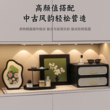 赟娅中古风玄关装饰摆件放钥匙收纳进门口法式复古鞋柜软装新中式摆画 法式中古风5件套【满园春色】