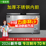 北极川【五面制冷不锈钢内胆】冰柜商用智能卧式大容量冷柜家用冷藏展示柜冰箱保鲜柜雪糕柜 五面制冷|长1.45米单门|不锈钢内胆|智能单温BD1450