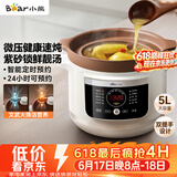 小熊（Bear）电炖锅 电砂锅 电炖盅 炖汤盅煲汤锅 紫砂锅煲汤电炖锅4-6人5L DDG-E50