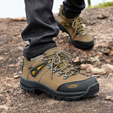 骆驼（CAMEL）户外登山鞋男 耐磨徒步鞋牛皮户外鞋 A63202a6015 军绿 38