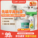 立邦荷净墙面修补滚筒补墙防霉耐水翻新墙面修复内墙乳胶漆500g+2.5kg