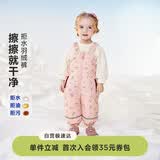 迷你巴拉（minibala）【拒水】羽绒男女童宝宝羽绒裤冬三防保暖背带裤子
