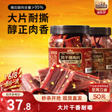 三只松鼠风干猪肉片250g香辣味 休闲零食肉脯健康罐装小吃耐嚼充饥高蛋白