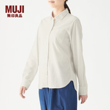 MUJI 女式 新疆棉 轻量法兰绒 衬衫 W9AC506 白色 M