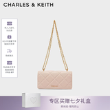 CHARLES&KEITH质感菱格链条小方钱包女包包女包生日七夕礼物送女友CK6-10680924 Light Pink浅粉色 XS