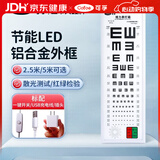 可孚视力表灯箱LED家用幼儿园儿童成人挂图通用测视力国家标准对数 【3米/5米-成人遥控款】灯光亮度可调
