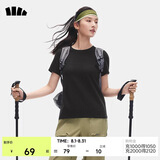 蕉下（beneunder）白t恤女短袖正肩打底衫棉吸汗春装内搭高档百搭CT005漫暮黑XL