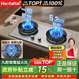 Haotaitai燃气灶双灶台嵌两用天然气5.2kW煤气灶家用大火力鸳鸯九腔猛火灶自动熄火不锈钢双眼灶JZT-ZR01-BJ