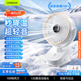 CangHua 桌面风扇小风扇新款超静音空气循环扇长续航夹子车载摇头制冷办公室学生宿舍床上悬挂100档