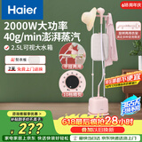 海尔（Haier）立式挂烫机35g蒸汽量2.5L水箱双杆家用手持熨斗烫衣服带板大功率平挂两用熨烫机GS2408F 价保618