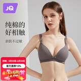 婧麒（JOYNCLEON）哺乳文胸孕妇内衣怀孕期哺乳薄款喂奶文胸产后前开扣无钢圈托聚拢 灰色3128【薄款透气聚拢】 85B