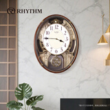 丽声（RHYTHM）客厅欧式音乐挂钟创意报时挂表家居装饰钟表44.5cm 4MH865WU23