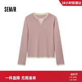 森马（Semir）森马毛衣女短款假两件含羊毛针织衫24冬新款保暖内搭109724107015