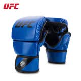 UFC MMA 半指拳套综合格斗散打拳击手套男女初学者入门级拳套8OZ 8OZ 蓝色-初学拳手适用 S/M