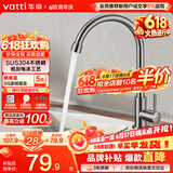 华帝（VATTI）单冷厨房水龙头304不锈钢枪灰 洗菜盆洗菜池水槽适用 016000H