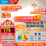 美的（Midea）吸顶灯客厅灯大灯主灯led灯卧室灯护眼全光谱灯饰全屋套装灯具 单色白光|140W客厅灯|三防