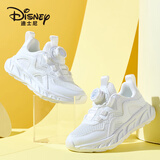 迪士尼（Disney）儿童小白鞋男女童户外夏季跑步鞋中大童透气运动鞋 542单网 28