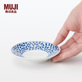MUJI波佐见烧 豆皿 小碟子 蘸料碟 凉菜碟 调味碟 吐骨碟 家用 章鱼唐草纹 4英寸