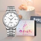 天王（TIAN WANG）手表男士【生日快乐礼盒】昆仑系列机械男表白色GS5876S.D.S1.W-1
