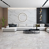 宏宇陶瓷（HONGYU CERAMICS） 全抛釉瓷砖大理石客厅地板砖800x800广东灰色地砖 HPG80159