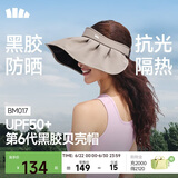 蕉下（beneunder）遮阳帽子女黑胶贝壳防晒帽太阳帽子便携空顶帽大帽檐显脸小BM017