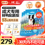 力狼狗粮 全价成犬粮 博美泰迪金毛阿拉斯加边牧大中小犬型粮 【53%肉含量-护胃健骨】鲜鸭肉梨40斤